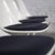 Mid-20th Century MCM Burke Tulip Side Chairs No 103 White Shell Black Cushions Oval Stationary 4 Prong Base Set of 4 For Sale - Image 9 of 18