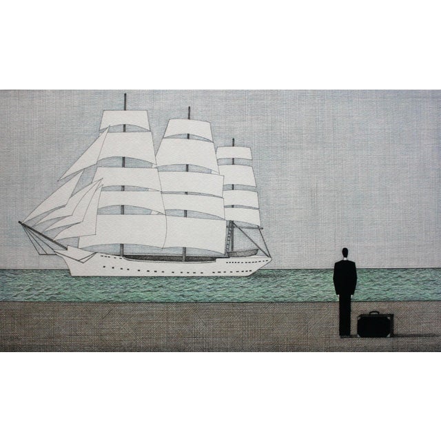 Joanna Wiszniewska Domańska, The Dream of a White Sailing Boat, 2013, Etching and Paper For Sale