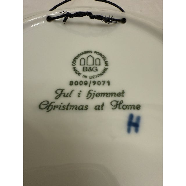 B & G Vintage Blue & White Christmas Plates (5) For Sale - Image 12 of 14