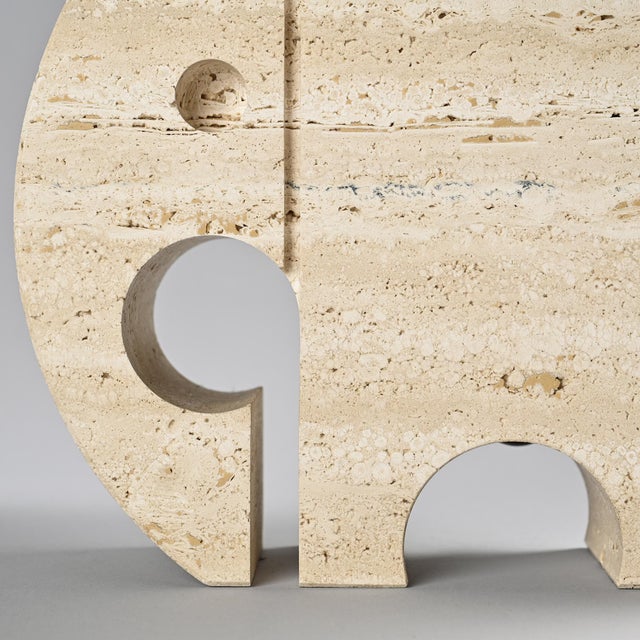 Vintage Elephant Table Lights in Travertine by Fratelli Mannelli, 1970, Set of 2 For Sale - Image 16 of 18