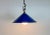 Industrial Blue Enamel Factory Pendant Lamp, 1950s For Sale - Image 17 of 18