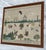 Vintage Large Scale Embroidery Sampler Framed under protective glass 29"H x 33"W