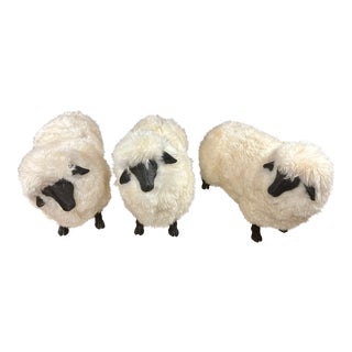 1990s Vintage Lalanne Style Sheep Flock - Set of 3 For Sale