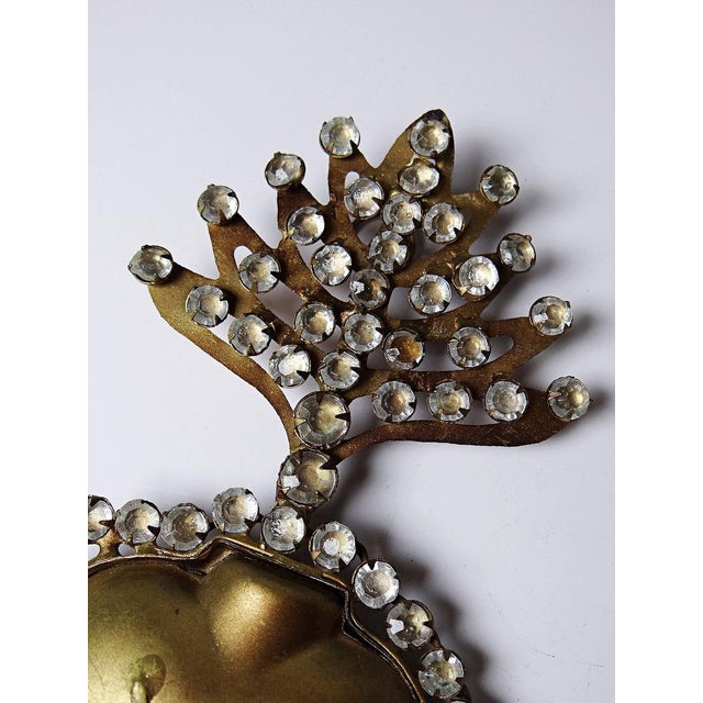 Antique Ex-Voto Flaming Heart of Marie Pomponne Wall Box with Rhinestones, 19th-20th Century For Sale - Image 9 of 12