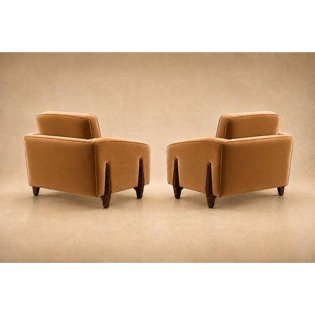 Pair of Brazilian Modern Armchairs in Rosewood and Caramel Mohair by Jean Gillon, 1960s - 1116 For Sale - Image 17 of 18