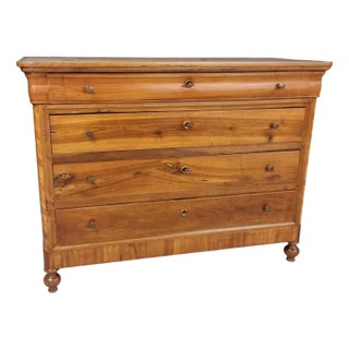 Veneto Chest of Drawers in Light Walnut and Cherry, 1850s For Sale