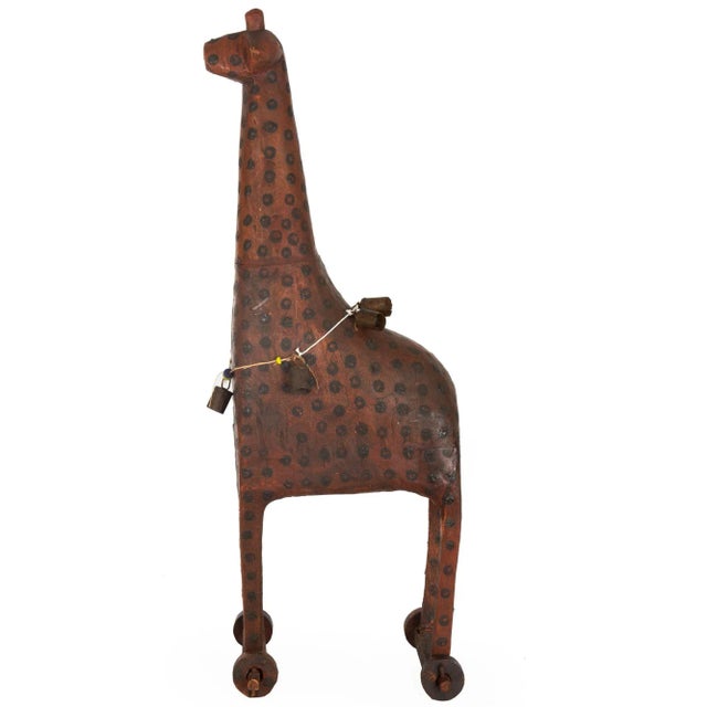19th Century Rare American Folk Art Painted Carved Giraffe Sculpture, Pennsylvania Ca. 1850 For Sale - Image 5 of 18