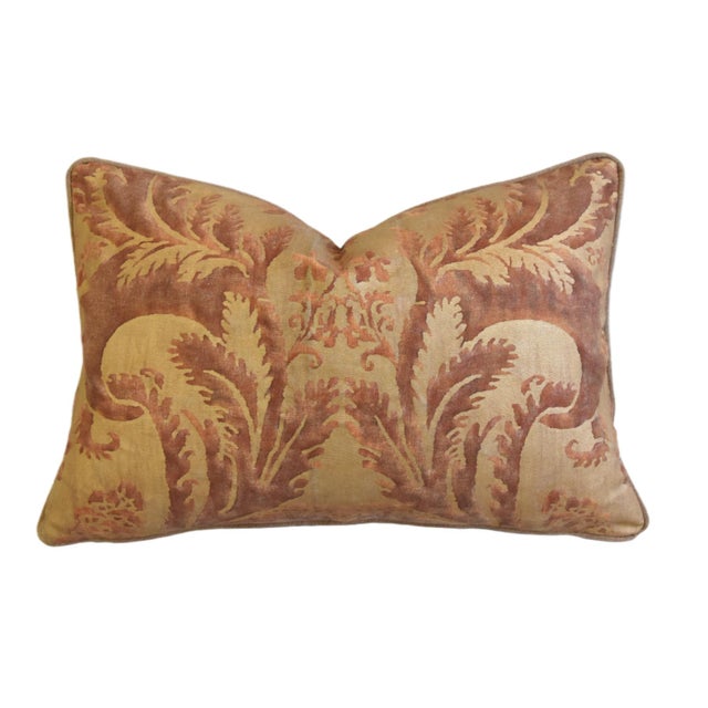 Early 21st Century Italian Mariano Fortuny Glicine Floral Botanical Feather/Down Pillow 24" X 16" For Sale - Image 5 of 7