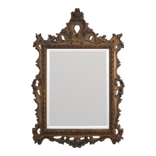 Carolina Mirror Co Carved Gilt Wall Mirror For Sale