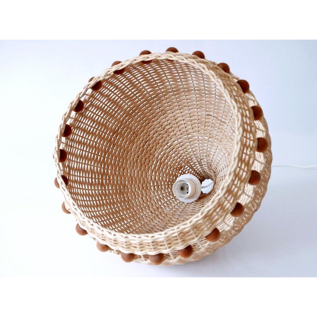 Mid-Century Modern Rattan Tulip Pendant Lamp, Germany, 1960s For Sale - Image 17 of 18