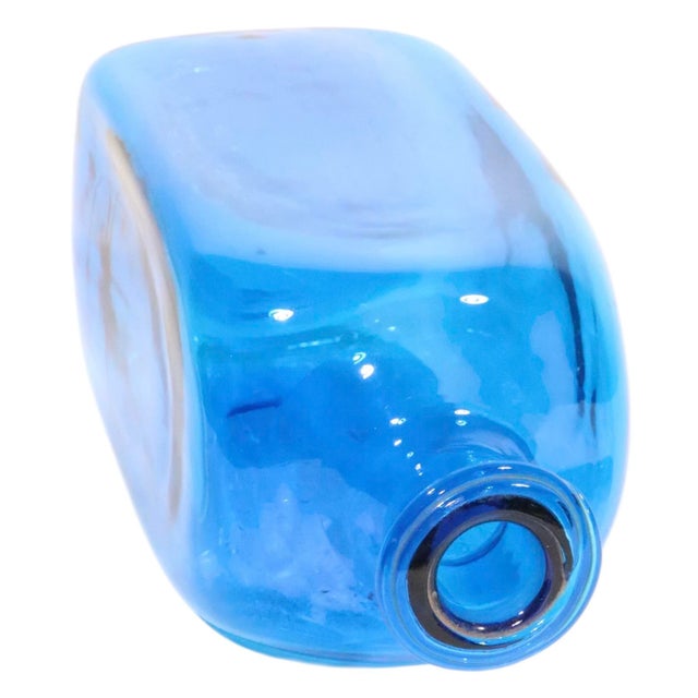 Mid 20th Century Blenko Sapphire Williamsburg Reproduction Stoppered Bottle Cw 13 For Sale In New York - Image 6 of 7