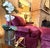 Custom Lounge Chair & Ottoman Set in Burgundy by Dapha For Sale - Image 15 of 18