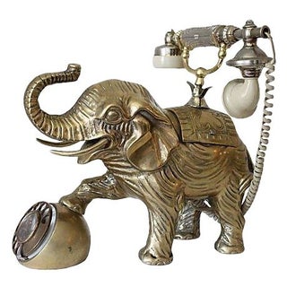 Brass Elephant Rotary Phone For Sale