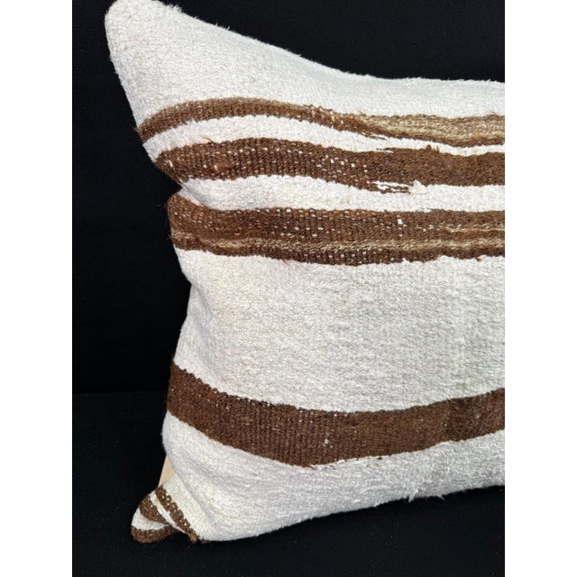 Turkish Hemp Pillow Cushion Natural Beige Brown Pillow Cushion Cover 24"x24" #30417 Enhance your home decor with our Kilim...