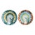 Vintage Vietri Shell Motif Plates, a Pair For Sale