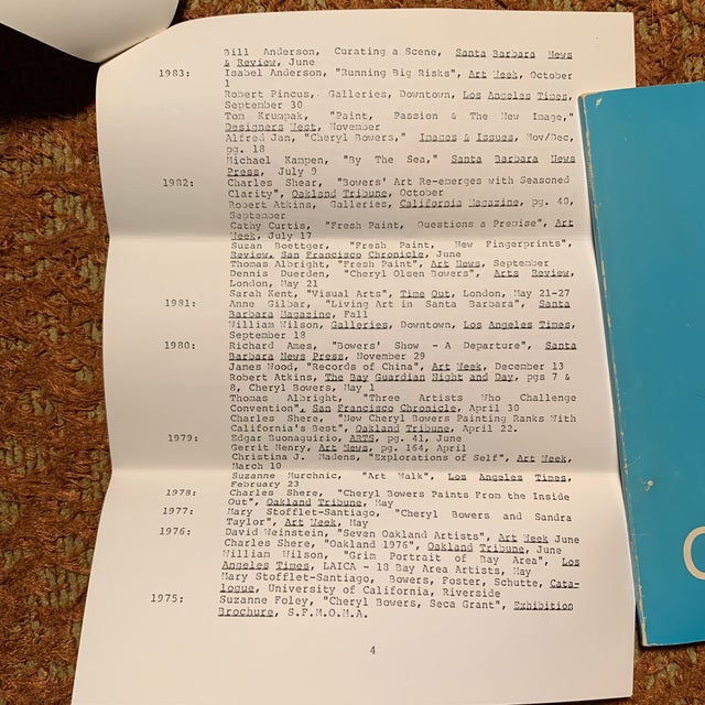 1980’s Modern Abstract Extra Large Triptych Painting by Cheryl Bowers/Ciel Bergman- “The Camels Smile” Signed and Dated For Sale - Image 10 of 13