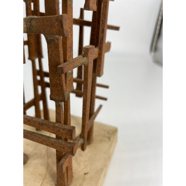 Metal 1960's Brutalist Modern Nail Sculpture by David Grossman For Sale - Image 7 of 11