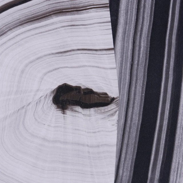 Abstract Sample - Schumacher X Miles Redd Agate Slice Wallpaper in Black & White For Sale - Image 3 of 4