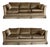 Late 20th Century Champagne Velvet Pair of Tuxedo Sofas by Sherrill, Made in Usa For Sale