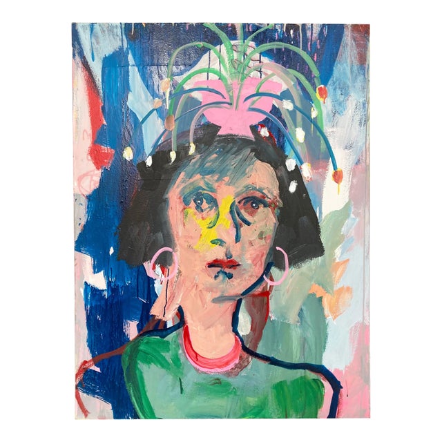 Contemporary The Young Gertrude Stein by Patricia Zinsmeister Parker Painting For Sale