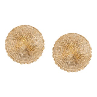 Amber Glass Sconces in Thumbprint Shape, Germany, 1970s, Set of 2 For Sale