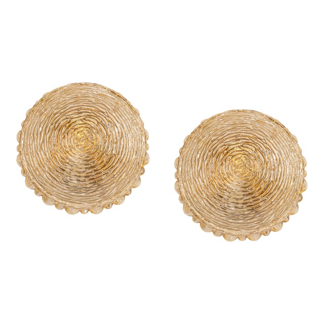 Amber Glass Sconces in Thumbprint Shape, Germany, 1970s, Set of 2 For Sale