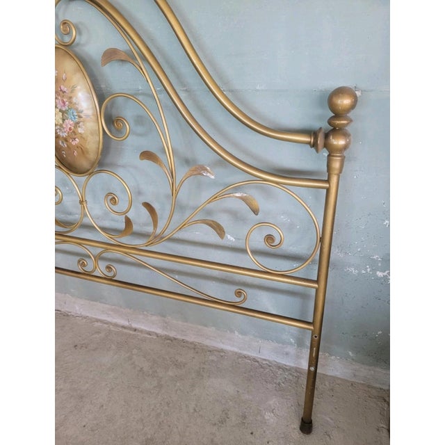 Metal Lacquered Wrought Iron Headboard, 1950s For Sale - Image 7 of 12