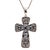2020s 1.2 Carat Sapphire and Diamond Pave Cluster Cross Pendant White Gold Necklace For Sale - Image 5 of 7