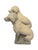 Pair of Vintage Weathered Cast Stone Seated Pointer Garden Statues For Sale In West Palm - Image 6 of 12