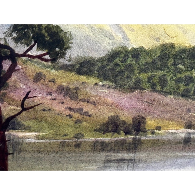 Edward Horace Thompson “Thirlmere & Helvellyn, Lake District” Original Watercolor, c.1925 For Sale - Image 17 of 18