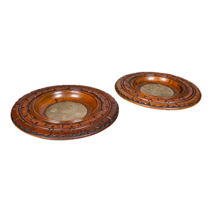 Pair of Antique Decanter Coasters, English, Wine Bottle Stands, Treen, Victorian