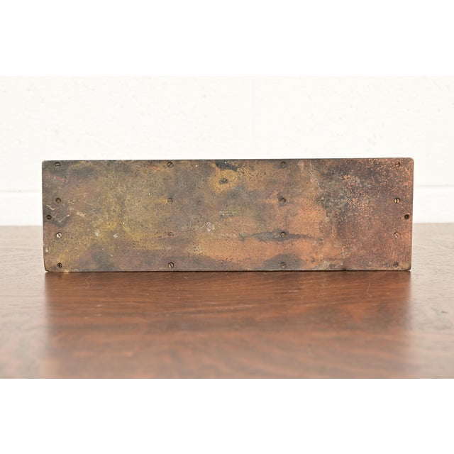 Tiffany Studios New York Art Deco Greek Key Bronze Letter Rack For Sale - Image 10 of 13