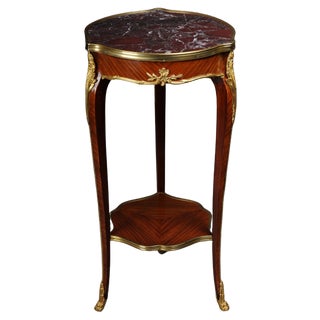 20th Century French Louis XV Style Salon Side Table in Style of F. Linke For Sale
