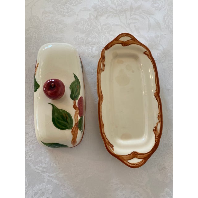 Franciscan China Vintage Franciscan Apple Pattern Butter Dish For Sale - Image 4 of 11