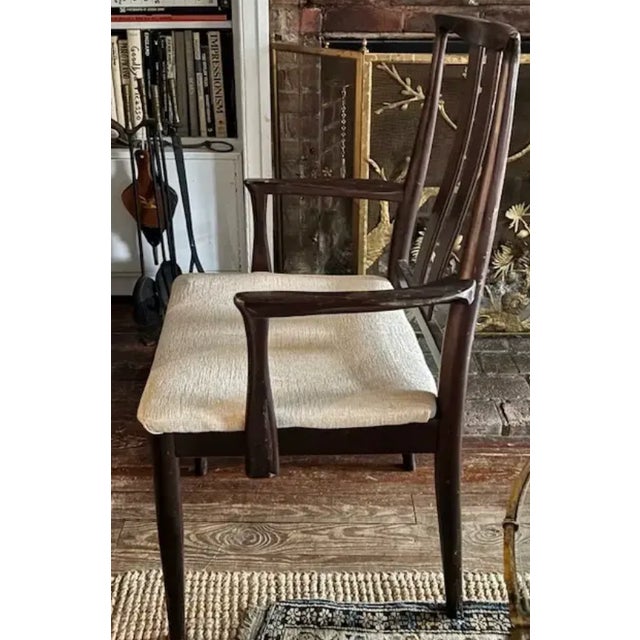 Mid-Century Modern Mid Century Mahogany Arm Chair Made by Danish Overseas Furniture - Mid 1960's, Signed For Sale - Image 3 of 12