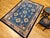 Vintage Art Deco Chinese Rug, Handwoven Wool Pile, Floral Design, Blue, 6' x 8' For Sale - Image 4 of 14
