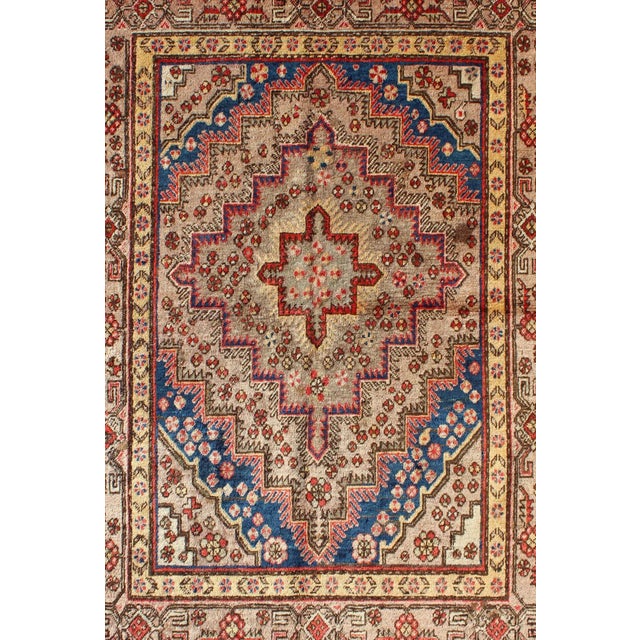 Colorful Antique Khotan Rug With Multi Layered Medallion For Sale In Atlanta - Image 6 of 7