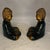 Ronson Art Metal Works Ronson Art Metal Works Buddha Bookends: Sgraffito Design, c. 1920s For Sale - Image 4 of 10