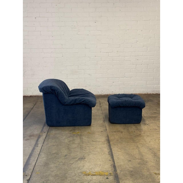 1990s Scoop Lounge Chair and Ottoman For Sale In Los Angeles - Image 6 of 10