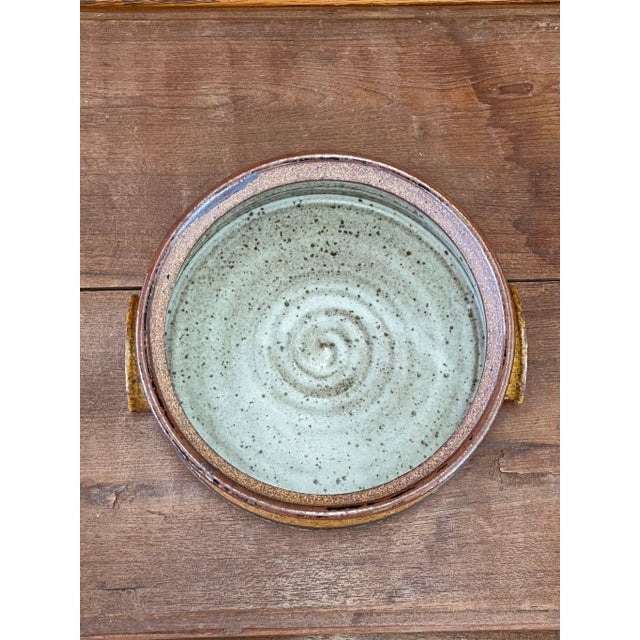 Ceramic 1970s Speckled Stoneware Bowl For Sale - Image 7 of 9