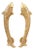 Gold Brass Fish Door Handles, a Pair For Sale