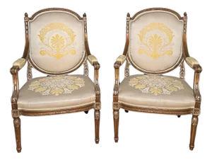 Early 20th Century Pair Of French Louis XVI Fauteuils
