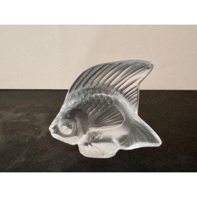 1990s Lalique Clear Crystal Fish Figurine For Sale - Image 5 of 7