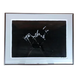 A Contemporary Dance Framed and Signed Black and White Analog Photograph