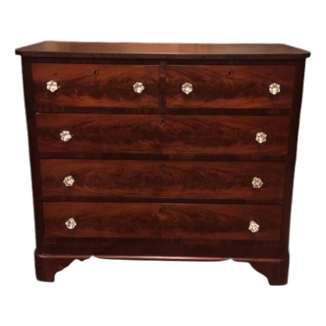 Antique Chest of Drawers, Mahogany 19th Century Dresser For Sale
