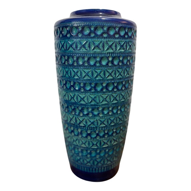 Rimini Blue Floor Vase by Bodo Mans for Bay Keramik, 1960s For Sale