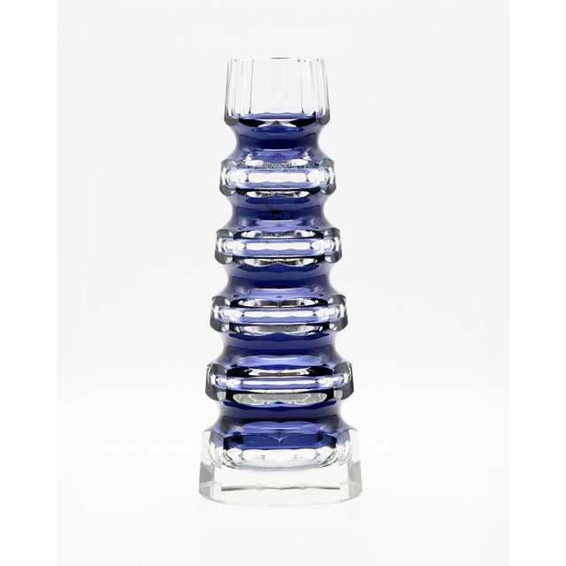 Art Deco Style Block Vases from VEB Ilm-Kristall, East Germany, 1960s, Set of 2 For Sale - Image 18 of 18