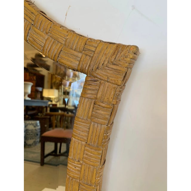 Organic Modern Rattan & Bamboo Wall Mirror Chairish