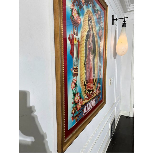 Wood Christian Audigier "Amor" Virgin Mary Contemporary Pop Art Framed Print For Sale - Image 7 of 10