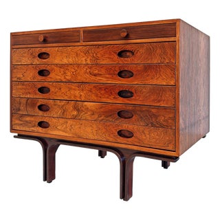 Wooden Buffet Chest of Drawers by G. Frattini for Bernini, 1950s For Sale